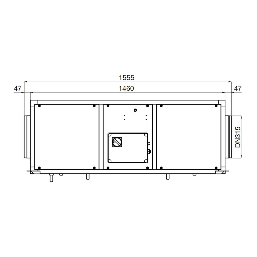 Immagine di Irsap IRSAIR H 1500 controllo E unità di ventilazione a doppio flusso con recupero di calore con controllo remoto Touch Screen, posizionamento orizzontale URED150HRE000