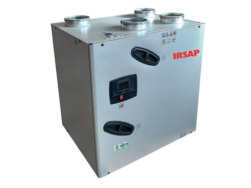 Immagine di Irsap IRSAIR V 600 controllo E unità di ventilazione a doppio flusso con recupero di calore con controllo remoto Touch Screen, posizionamento verticale URED060VRE000