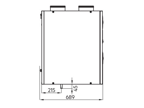 Immagine di Irsap IRSAIR V 600 controllo E unità di ventilazione a doppio flusso con recupero di calore con controllo remoto Touch Screen, posizionamento verticale URED060VRE000