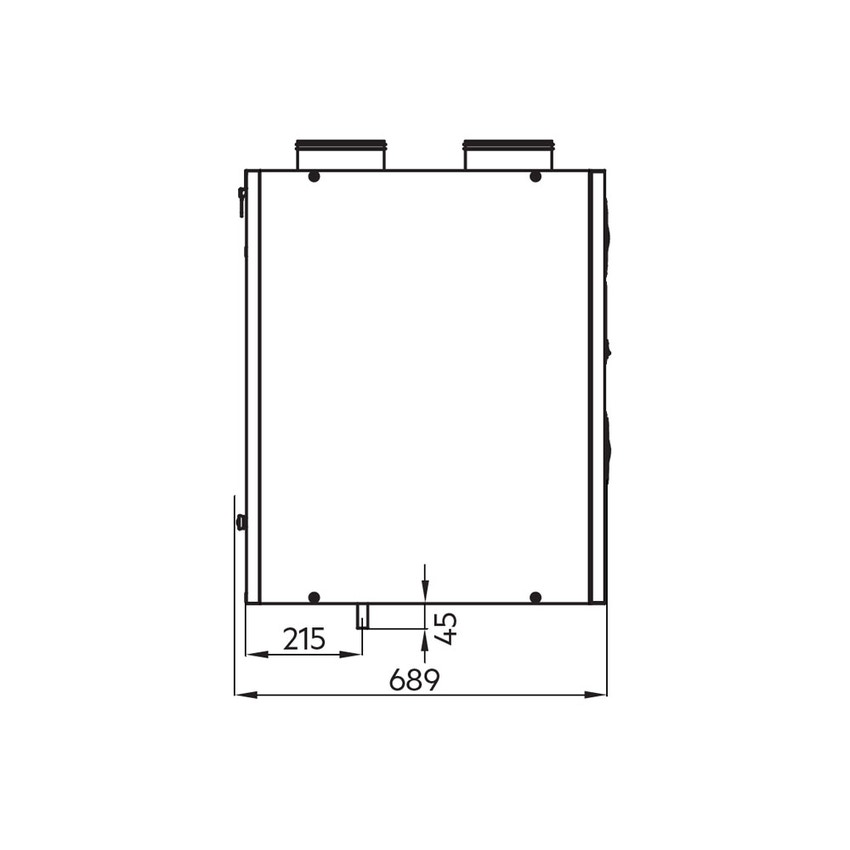 Immagine di Irsap IRSAIR V 600 controllo E unità di ventilazione a doppio flusso con recupero di calore con controllo remoto Touch Screen, posizionamento verticale URED060VRE000