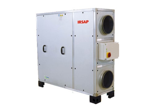 Immagine di Irsap IRSAIR V 1500 controllo E unità di ventilazione a doppio flusso con recupero di calore con controllo remoto Touch Screen, posizionamento verticale URED150VRE000