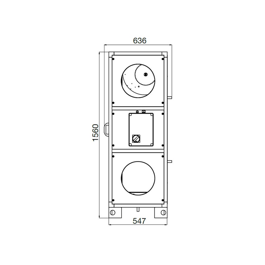 Immagine di Irsap IRSAIR V 1500 controllo E unità di ventilazione a doppio flusso con recupero di calore con controllo remoto Touch Screen, posizionamento verticale URED150VRE000