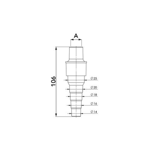 Immagine di Tecnosystemi raccordo adattatore Ø 20 SCD300010
