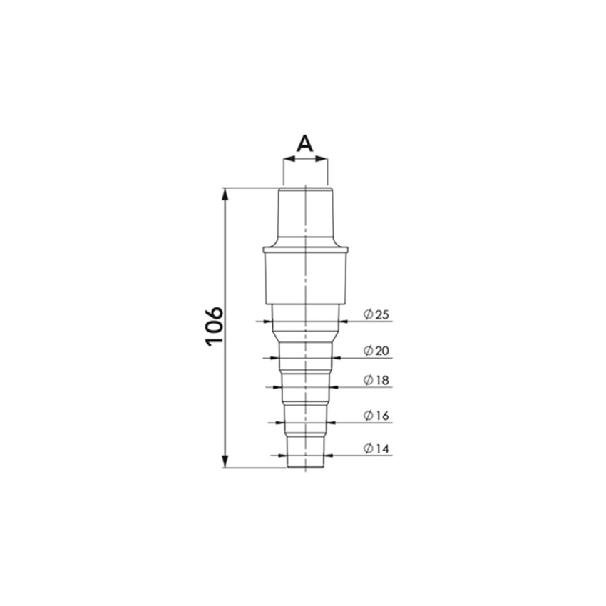 Immagine di Tecnosystemi raccordo adattatore Ø 20 SCD300010