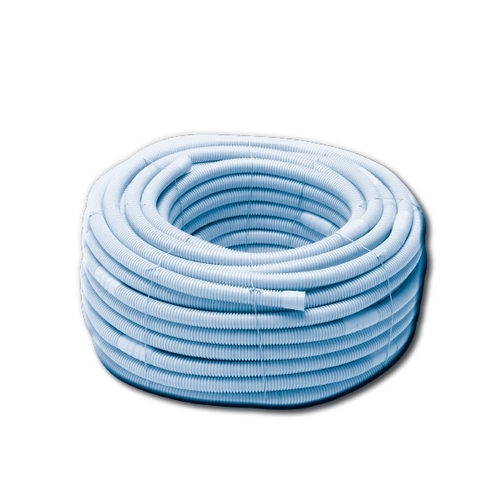 Immagine di Tecnosystemi tubo scarico condensa rinforzato da sottotraccia Ø 16/18 singolo rivestimento bianco, rotolo da 50 m 11126316