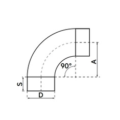 Immagine di Irsap curva in lamiera a 90° DN80, con Ø 79 mm DLZC90008000