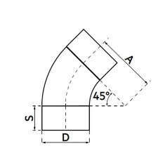 Immagine di Irsap Curva in lamiera a 45° DN160, con Ø 159 mm DLZC45016000