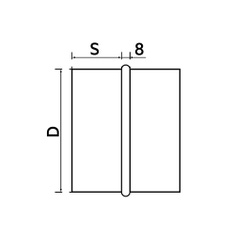Immagine di Irsap Manicotto di giunzione maschio in lamiera di acciaio DN80 e Ø 79 mm DLZMAM008000