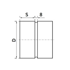 Immagine di Irsap Manicotto di giunzione femmina in lamiera di acciaio DN125 e Ø 127 mm DLZMAF012500