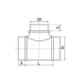 Immagine di Irsap Raccordo a "T" 90° in lamiera zincata con DN250/250 e Ø 247/247 mm DLZT90252500