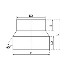 Immagine di Irsap Riduzione concentrica in lamiera d'acciaio, DN160/125 e Ø 159/124 mm DLZRID161200