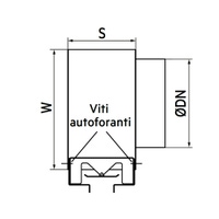 Immagine di Irsap Plenum per diffusore lineare a scomparsa Linea L.50 H.4 cm, con attacco laterale ovalizzato, DN125 TLZPLEL5004D10