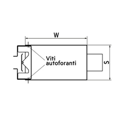 Immagine di Irsap Plenum per diffusore lineare a scomparsa Linea L.30 H.4 cm, con attacco posteriore ovalizzato, DN125 TLZPLEP3004D10