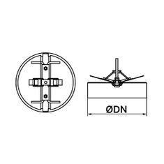 Immagine di Irsap Serranda di taratura a farfalla per diffusore circolare DPC, DN125 TLZSER00125S00
