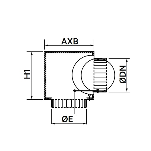 Immagine di Irsap Plenum isolato L.25 cm, per diffusore circolare DPC, DN160 TLZPLE00160S00