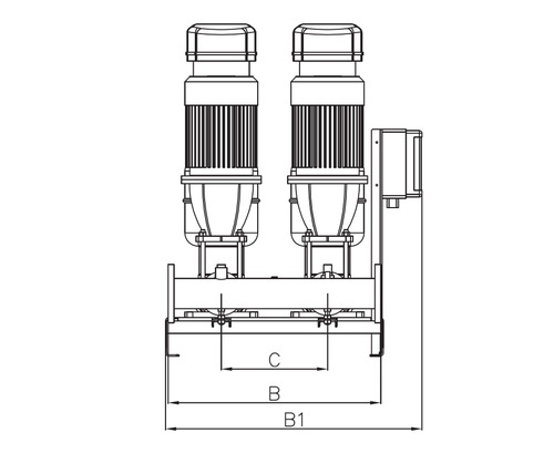 Immagine di Dab Pumps 2NKVE 20/3 S T MCE 400-50 gruppo di pressurizzazione con 2 pompe verticali portata con sistema multi inverter a bordo pompa 58 m³/h  3x400V - 50Hz 60148107