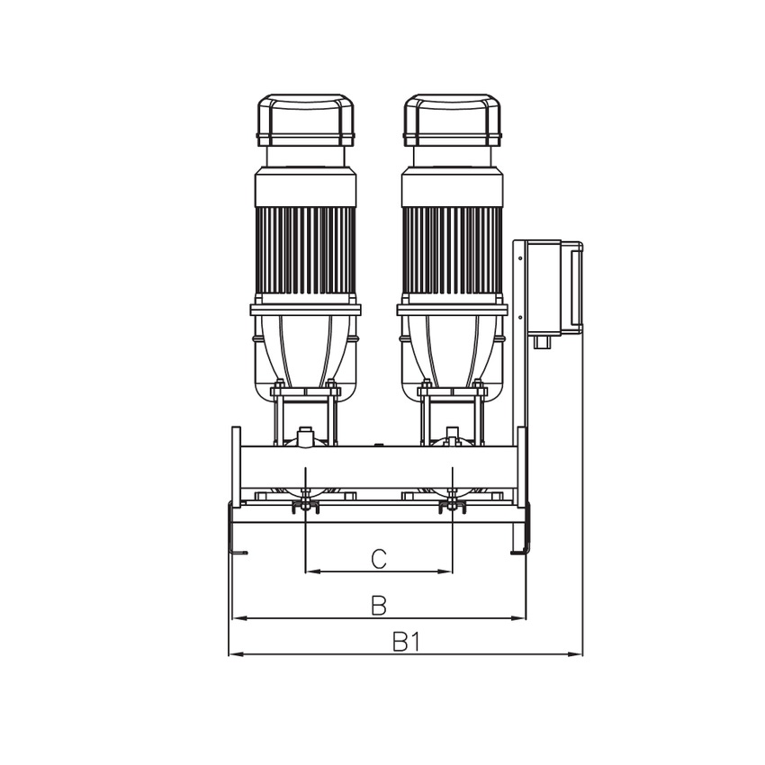 Immagine di Dab Pumps 2NKVE 20/3 S T MCE 400-50 gruppo di pressurizzazione con 2 pompe verticali portata con sistema multi inverter a bordo pompa 58 m³/h  3x400V - 50Hz 60148107