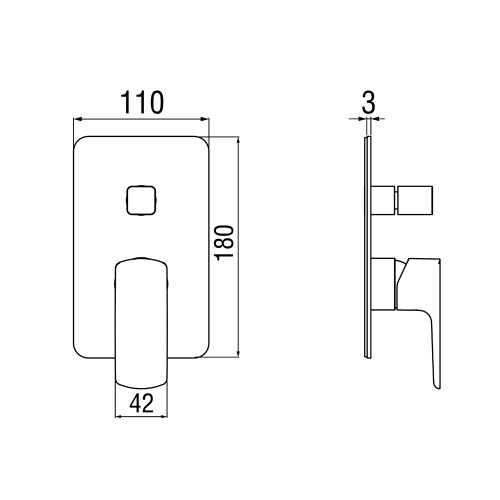 Immagine di Nobili ACQUAVIVA miscelatore monocomando per doccia, ad incasso, a 2 vie, finitura cromo VV103100/ECR