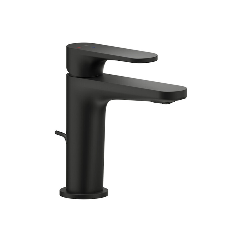 Immagine di Nobili YOYO miscelatore monocomando lavabo H.15.5 P.11.1 cm, a risparmio energetico, scarico con sistema Snap, finitura velvet black YOE126118/1BM