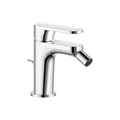 Immagine di Nobili YOYO miscelatore monocomando bidet H.13.5 P.11.2 cm, a risparmio energetico, scarico con sistema Snap, con limitatore di energia e di portata, getto orientabile, finitura cromo YOE126119/1CR