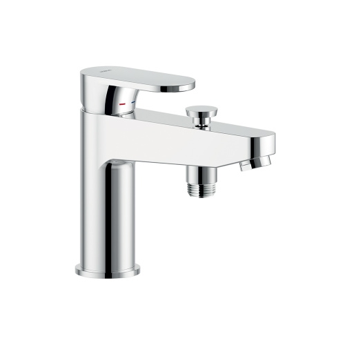 Immagine di Nobili YOYO miscelatore monocomando vasca H.15.7 P.14.8 cm, con deviatore e limitatore di portata, finitura cromo YO126118/10CR