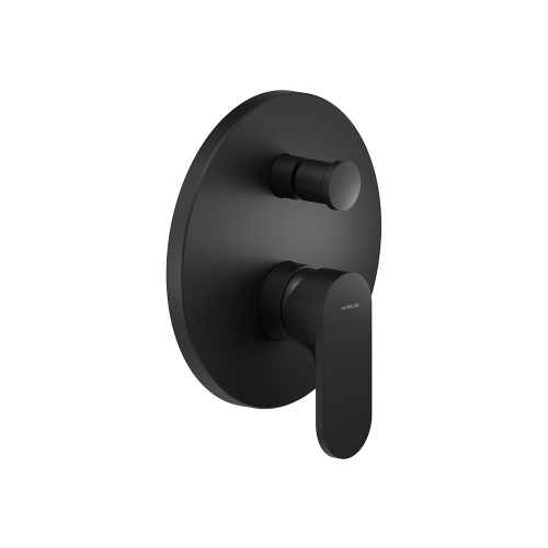 Immagine di Nobili YOYO miscelatore monocomando doccia, ad incasso a parete, 2 vie, con deviatore e limitatore di portata, colore mora finitura opaco YO126100/EBM