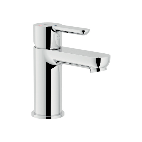 Immagine di Nobili ABC miscelatore monocomando per lavabo H.14 P.10 cm, a risparmio idrico ed energetico, senza scarico, finitura cromo ABH87118/2CR