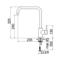 Immagine di Nobili LIVE miscelatore monocomando H.33 cm per lavello, finitura polar white LV00134WM