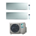 Immagine di Daikin EMURA R32 Climatizzatore a parete dual split inverter Wi-Fi bianco | unità esterna 4 kW unità interne 9000+12000 BTU 2MXM40N9+FTXJ[25|35]AW