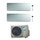 Daikin EMURA R32 Climatizzatore a parete dual split inverter Wi-Fi bianco | unità esterna 5 kW unità interne 7000+9000 BTU 2MXM50N9+FTXJ[20|25]AW