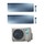 Daikin EMURA R32 Climatizzatore a parete dual split inverter Wi-Fi silver | unità esterna 5 kW unità interne 7000+7000 BTU 2MXM50N9+FTXJ[20|20]AS