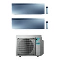 Immagine di Daikin EMURA R32 Climatizzatore a parete dual split inverter Wi-Fi silver | unità esterna 6.5 kW unità interne 12000+15000 BTU 2MXM68N+FTXJ[35|42]AS