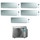 Daikin EMURA R32 Climatizzatore a parete penta split inverter Wi-Fi bianco | unità esterna 7.8 kW unità interne 7000+7000+9000+12000+18000 BTU 5MXM90N9+FTXJ[20|20|25|35|50]AW