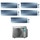 Daikin EMURA R32 Climatizzatore a parete penta split inverter Wi-Fi silver | unità esterna 7.8 kW unità interne 9000+9000+9000+9000+18000 BTU 5MXM90N9+FTXJ[25|25|25|25|50]AS