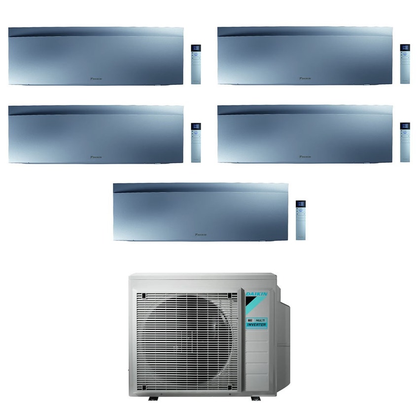 Immagine di Daikin EMURA R32 Climatizzatore a parete penta split inverter Wi-Fi silver | unità esterna 7.8 kW unità interne 7000+9000+9000+9000+18000 BTU 5MXM90N9+FTXJ[20|25|25|25|50]AS