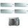 Daikin EMURA R32 Climatizzatore a parete quadri split inverter Wi-Fi bianco | unità esterna 7.4 kW unità interne 7000+9000+12000+12000 BTU 4MXM80N9+FTXJ[20|25|35|35]AW