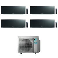 Immagine di Daikin EMURA R32 Climatizzatore a parete quadri split inverter Wi-Fi black | unità esterna 6.8 kW unità interne 7000+7000+7000+15000 BTU 4MXM68N9+FTXJ[20|20|20|42]AB