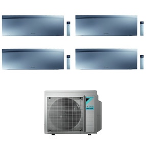 Immagine di Daikin EMURA R32 Climatizzatore a parete quadri split inverter Wi-Fi silver | unità esterna 6.8 kW unità interne 7000+9000+9000+12000 BTU 4MXM68N9+FTXJ[20|25|25|35]AS