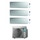 Daikin EMURA R32 Climatizzatore a parete trial split inverter Wi-Fi bianco | unità esterna 5 kW unità interne 7000+7000+15000 BTU 3MXM52N7+FTXJ[20|20|42]AW