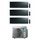 Daikin EMURA R32 Climatizzatore a parete trial split inverter Wi-Fi black | unità esterna 5 kW unità interne 7000+12000+12000 BTU 3MXM52N7+FTXJ[20|35|35]AB