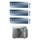 Daikin EMURA R32 Climatizzatore a parete trial split inverter Wi-Fi silver | unità esterna 6.8 kW unità interne 7000+7000+15000 BTU 3MXM68N9+FTXJ[20|20|42]AS