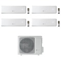 Immagine di Hermann Saunier Duval VIVAIR Top Comfort R32 Climatizzatore a parete quadri split inverter bianco | unità esterna 8 kW unità interne 7000+7000+9000+9000 BTU SDH 19-080 MC4NO+SDH 20-[020|020|025|025] NWI