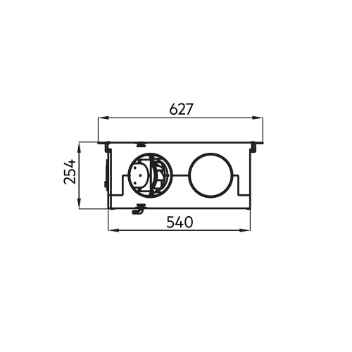 Immagine di Irsap IRSAIR H 220 P unità di ventilazione a doppio flusso con recupero di calore, per installazione a soffitto o a pavimento, con controllo L URED022HRL00P