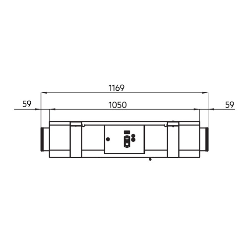 Immagine di Irsap IRSAIR H 220 P unità di ventilazione a doppio flusso con recupero di calore, per installazione a soffitto o a pavimento, con controllo L URED022HRL00P