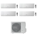 Immagine di Hermann Saunier Duval VIVAIR Uni Comfort R32 Climatizzatore a parete quadri split inverter bianco | unità esterna 8 kW unità interne 7000+7000+7000+7000 BTU SDH 19-080 W4O8