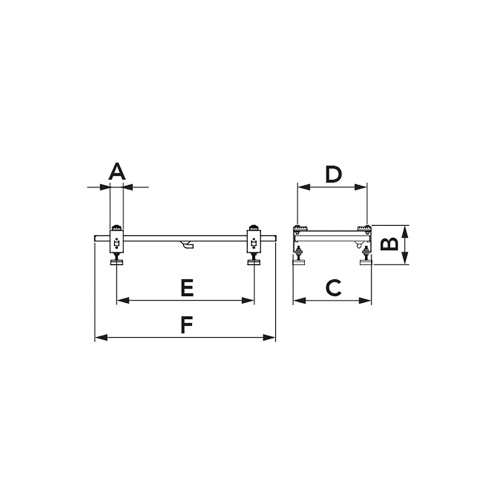 Immagine di Tecnosystemi SBP supporto a pavimento L.57 P.110 cm, con antivibranti per bacinella SCD500079