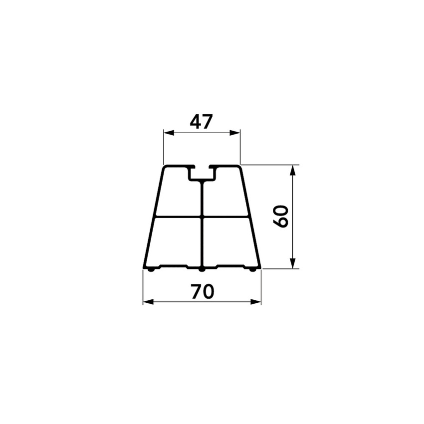Immagine di Tecnosystemi SUELO MINI 400, base a pavimento con portata di 130 kg, colore avorio (1 pezzo) 11105032