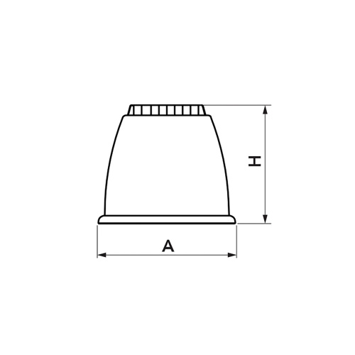 Immagine di Tecnosystemi GENIUS 1000 piedino a pavimento con perno di fissaggio rapido Ø 10, colore nero (4 pezzi) 11105340N