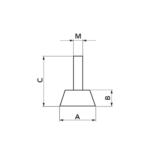 Immagine di Tecnosystemi T1 antivibranti a pavimento in gomma per unità esterna L.4.8 H.6 cm, portata massima 45 kg/pz (4 pezzi) 11100074
