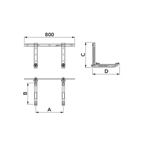 Immagine di Tecnosystemi GALILEO SGL100 EVO staffa per unità esterna, 100 kg SCD500385